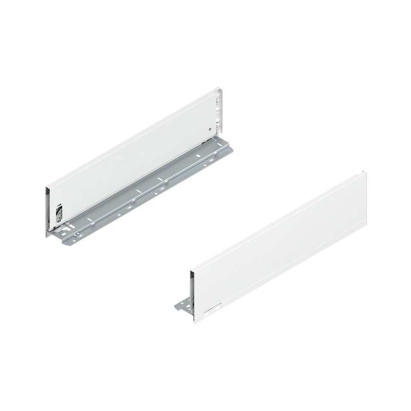 LEGRABOX pure stalčiaus šonai (K+D), C aukštis, L-500mm, balta „Silk“