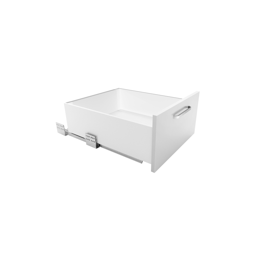 SevrollBox Slim stalčiaus šonų komplektas H167, L270, soft close, 40kg, balta