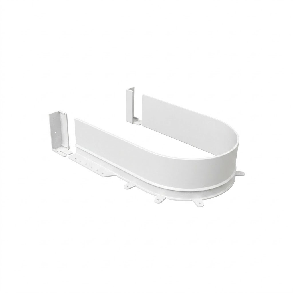 Sifono uždengimo juosta stalčiui, L-680mm, 16mm plokštei, balta